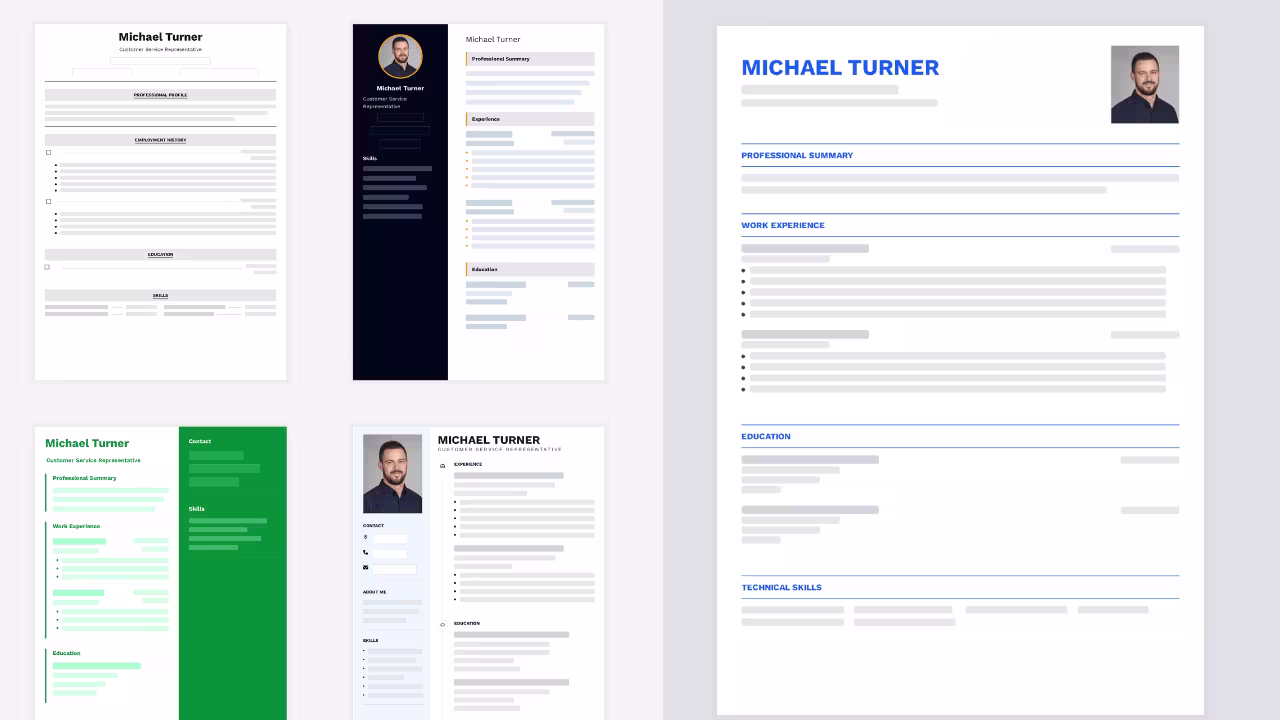 Example CV created in the RovoCareer builder